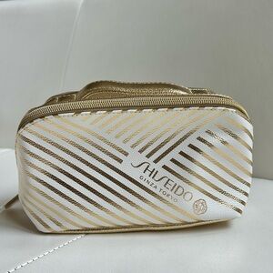 Shiseido Ginza Tokyo Gold and White makeup bag
